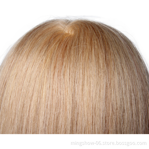 Blonde long hair mannequin head 100 human hair